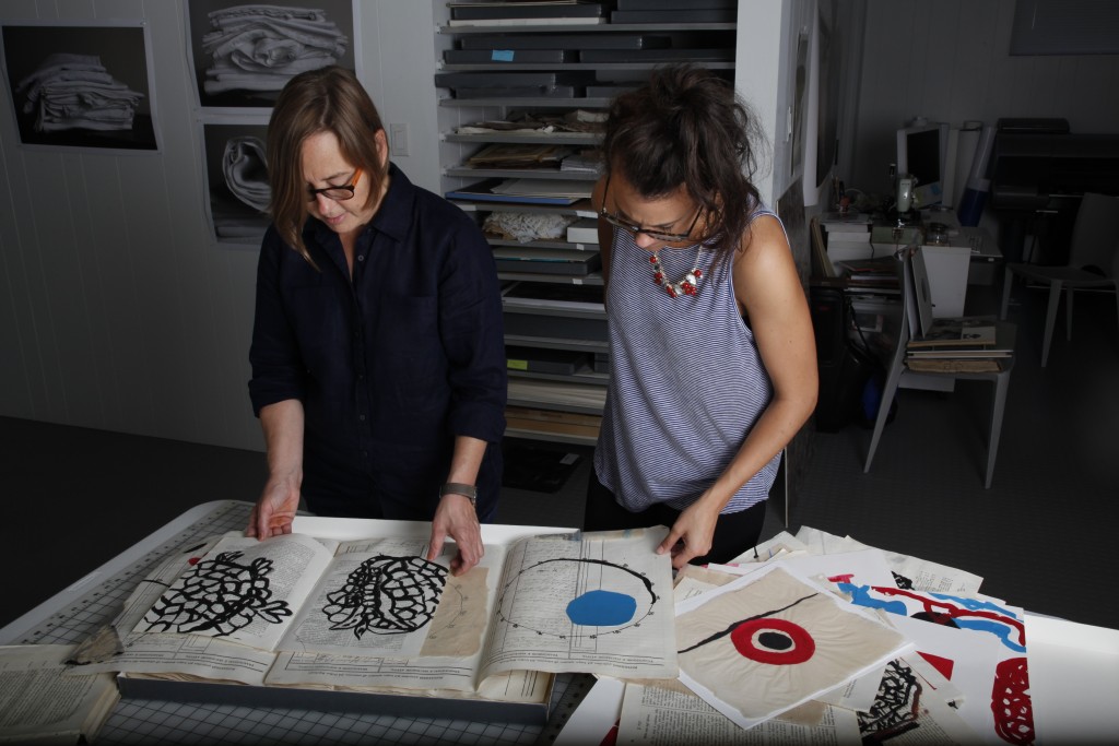 Susan Harbage Page and Kimberley Henze in Susan's Studio, September 2015