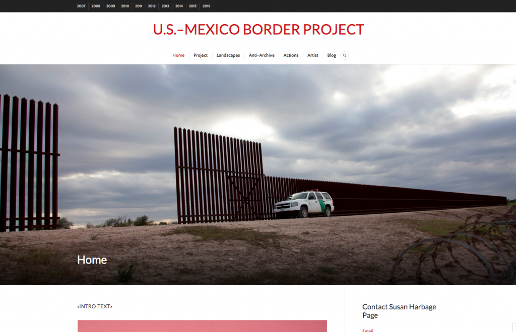 U.S.-Mexico Border Project Site, In Progress Homepage